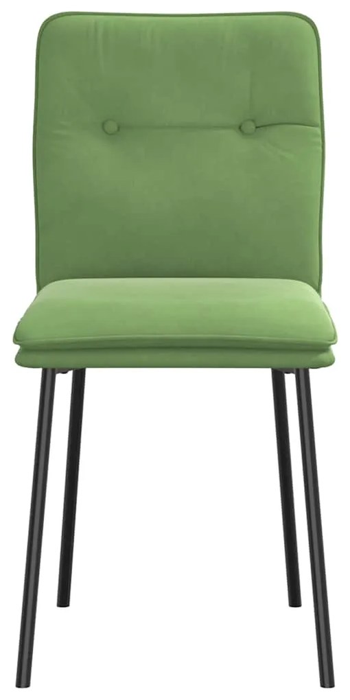 Cadeiras de jantar 6 pcs veludo verde-claro
