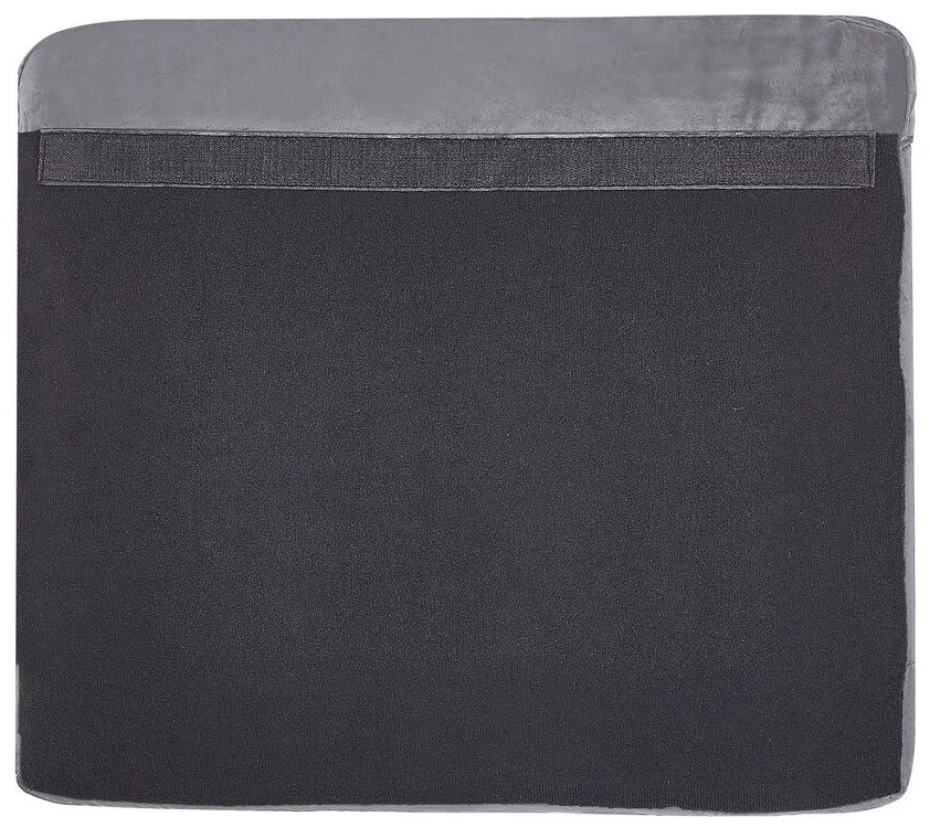 Capa de poltrona de veludo cinzento BERNES Beliani