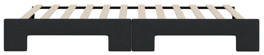 Sofá-cama com gavetão 100x200 cm tecido preto