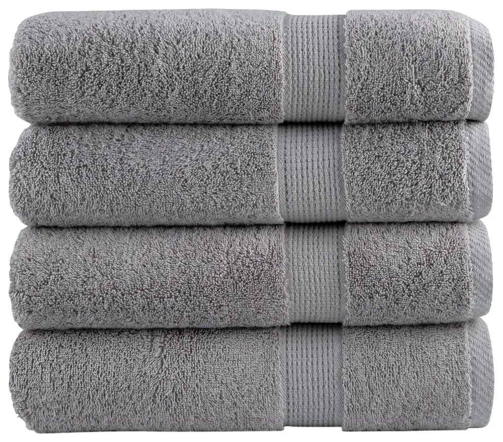 Toalhas de mãos premium SOLUND 4pcs 50x100 cm 600 gsm cinzento