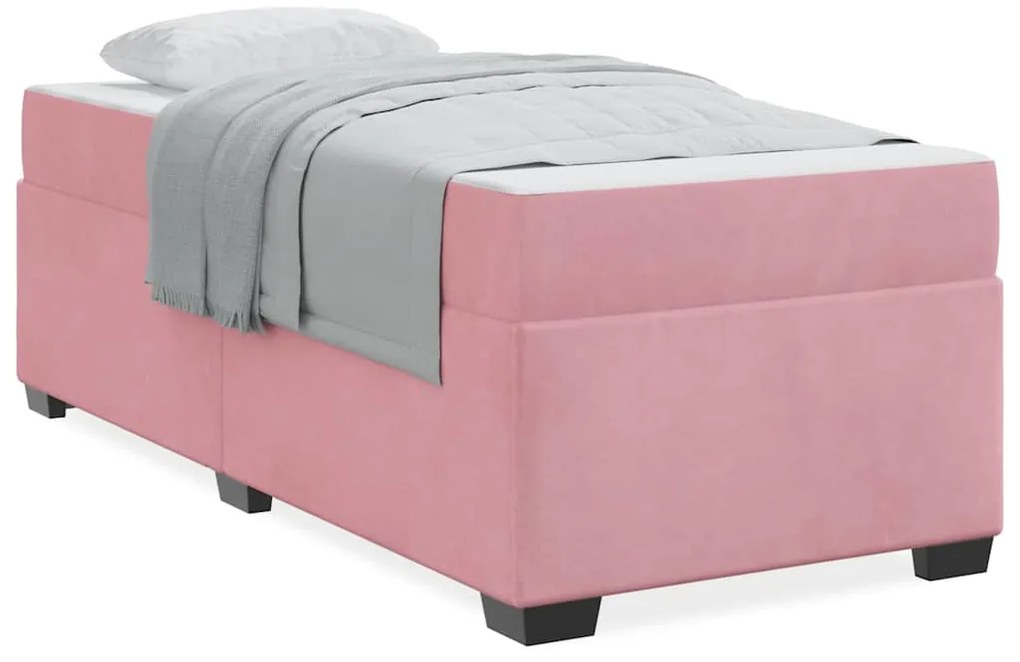 Estrutura da Cama Outros Rosa 90 x 200 cm Veludo