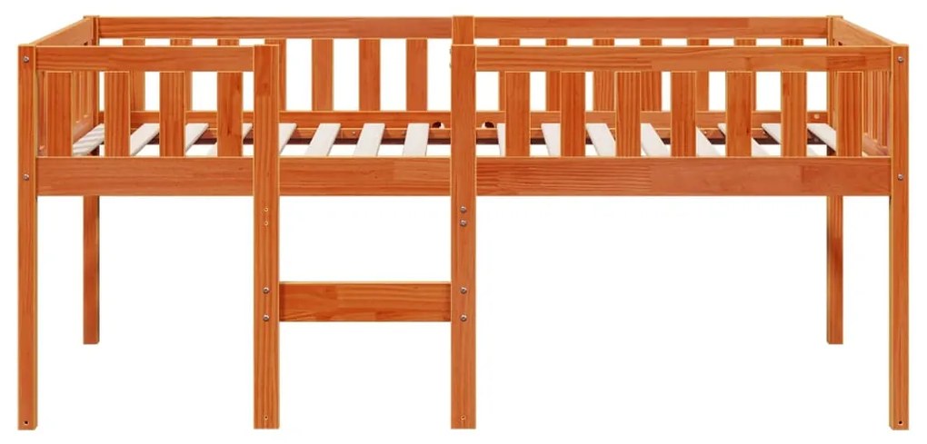 Cama de criança sem colchão 90x190 cm pinho maciço castanho-mel