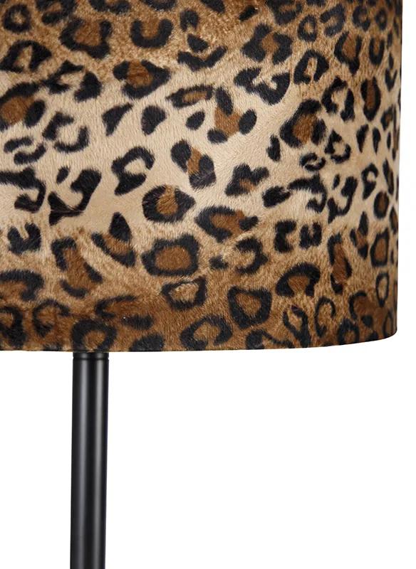 Candeeiro de pé design leopardo preto 40cm - SIMPLO Moderno