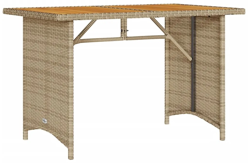 6 pcs conjunto de sofás p/ jardim com almofadões vime PE bege