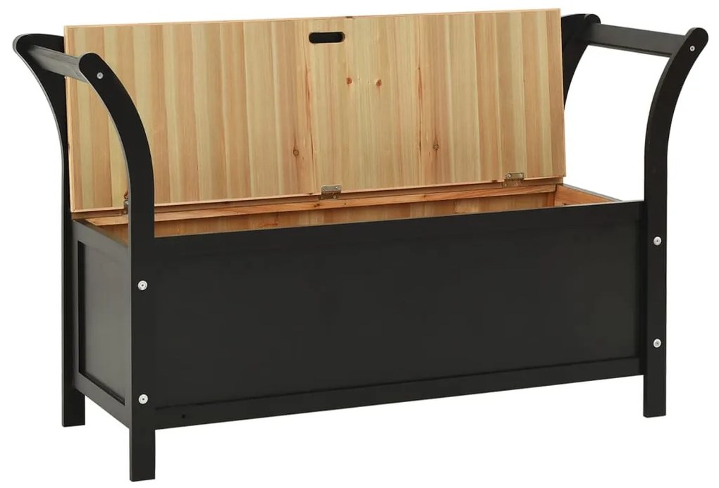 Banco 107x45x75,5 cm madeira de abeto maciça preto