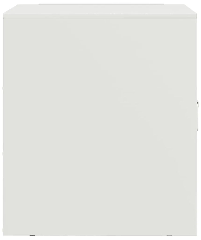 Mesas de cabeceira 2 pcs 34,5x39x44 cm aço branco