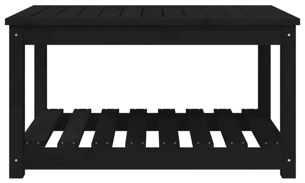 Mesa de jardim 82,5x50,5x45 cm madeira de pinho maciça preto