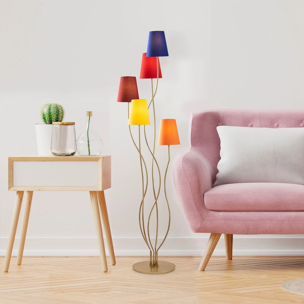 Candeeiro de Pé Bonibon – Multicolor – 44 x 44 x 160 cm