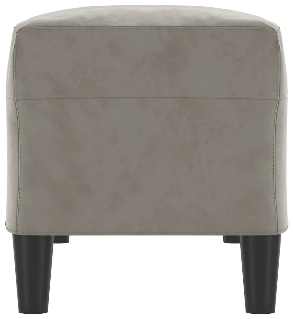 Banco 100x35x41 cm veludo cinza-claro