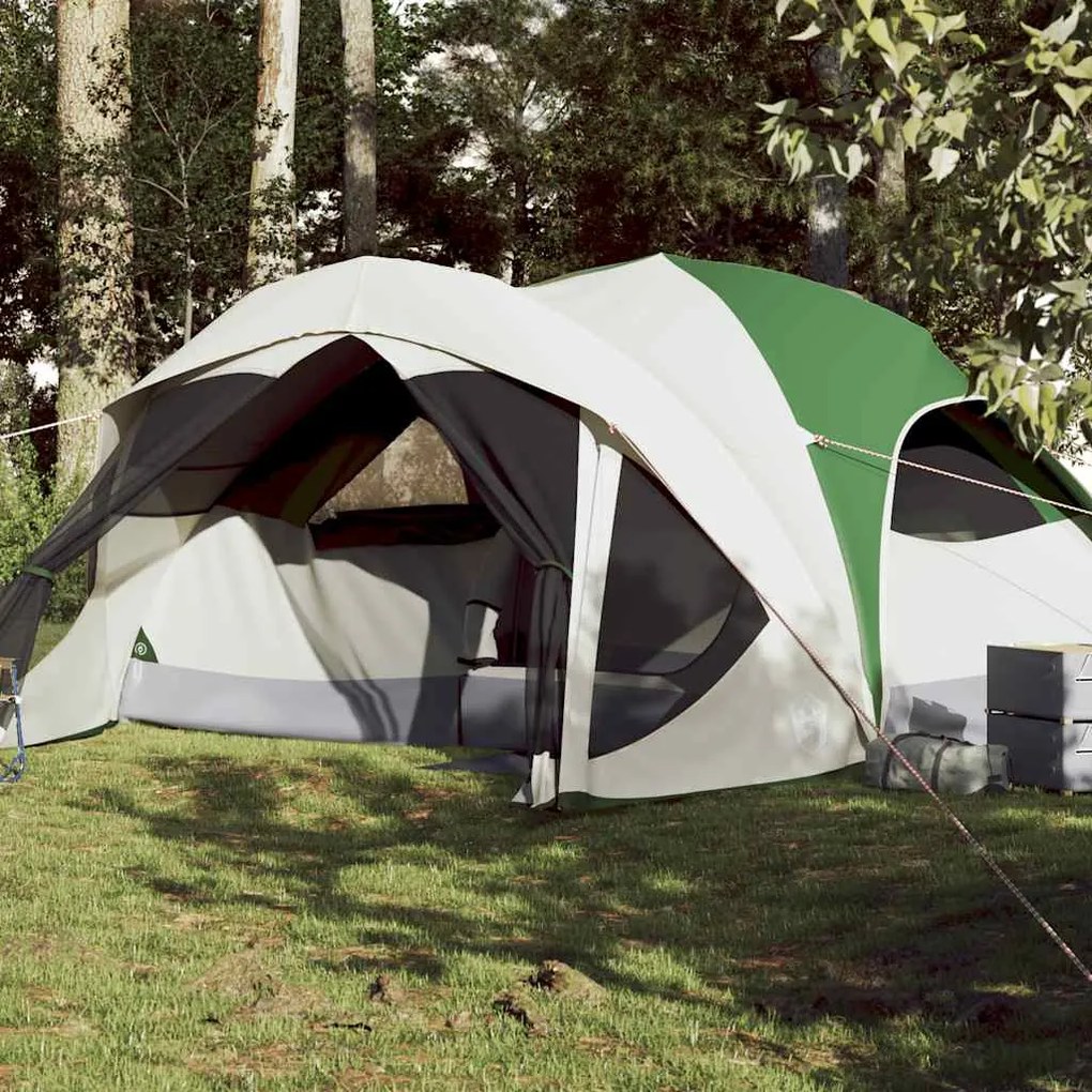 Tenda familiar estilo cabana para 6 pessoas impermeável verde