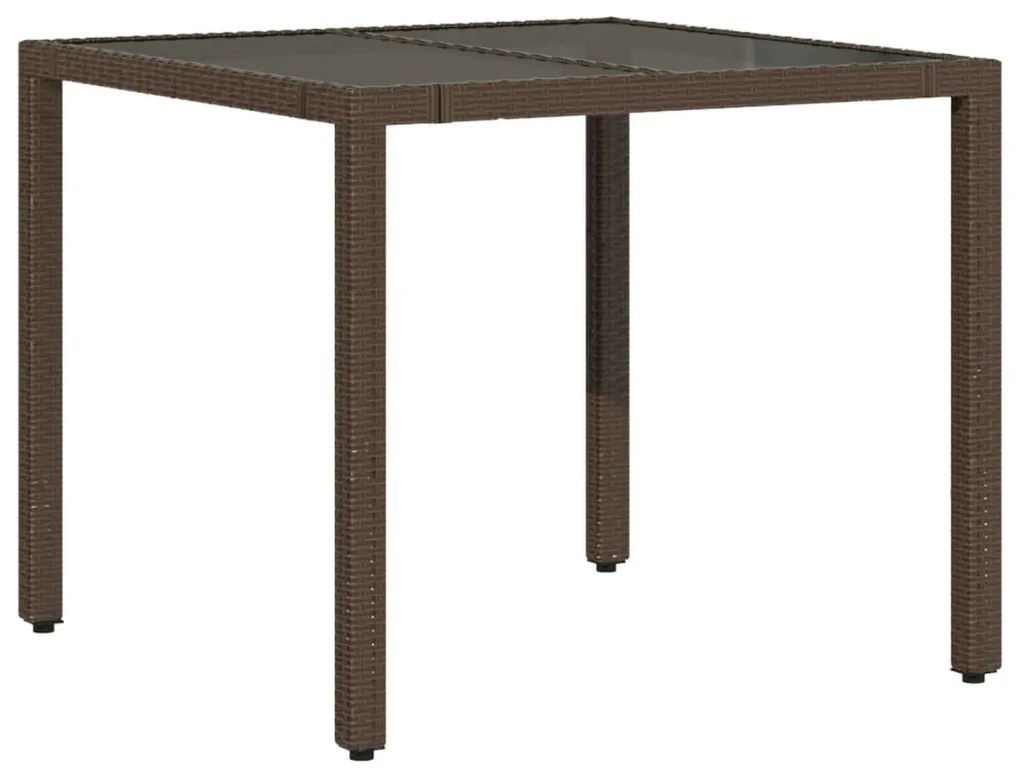 5 pcs conjunto bistrô p/ jardim c/ almofadões vime PE castanho