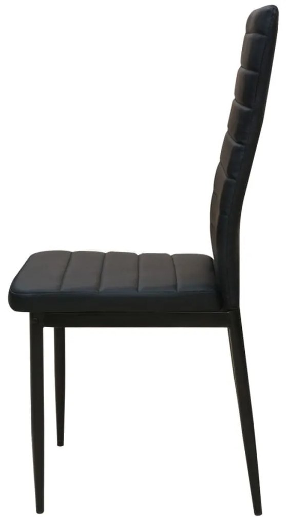 Conjunto mesa de jantar e cadeiras 3 pcs preto