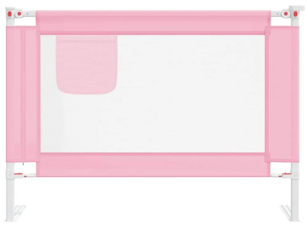 Barra de segurança p/ cama infantil tecido 90x25 cm rosa