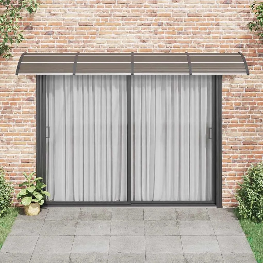 Toldo para porta 350x100 cm policarbonato preto