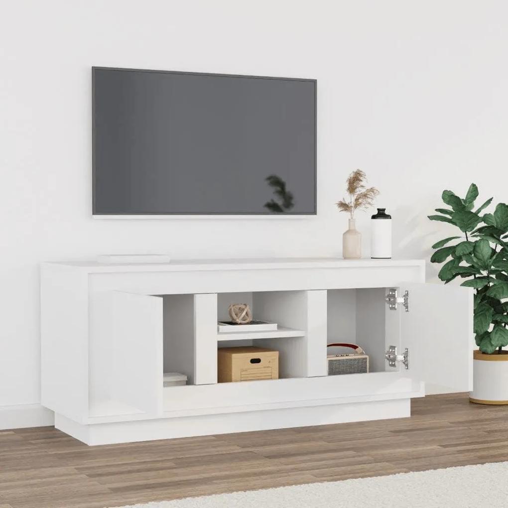 Móvel de TV 102x35x45 cm madeira processada branco