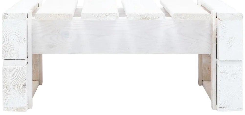 Otomana de paletes para jardim madeira branco