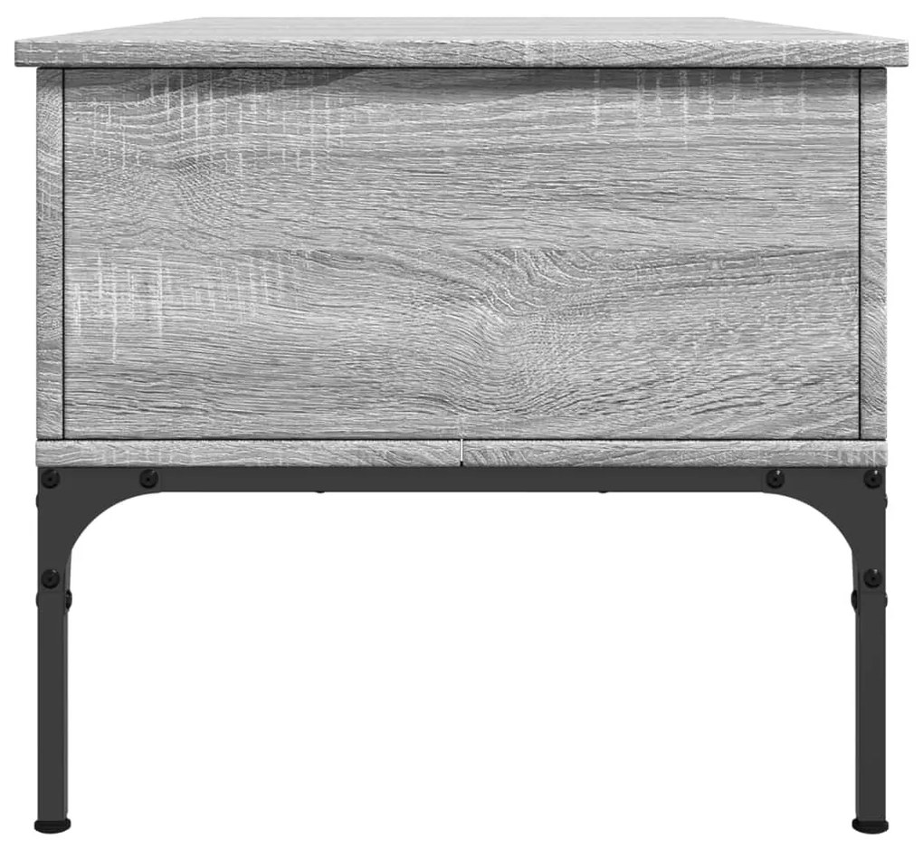 Mesa de centro 100x50x45cm derivados madeira/metal cinza sonoma