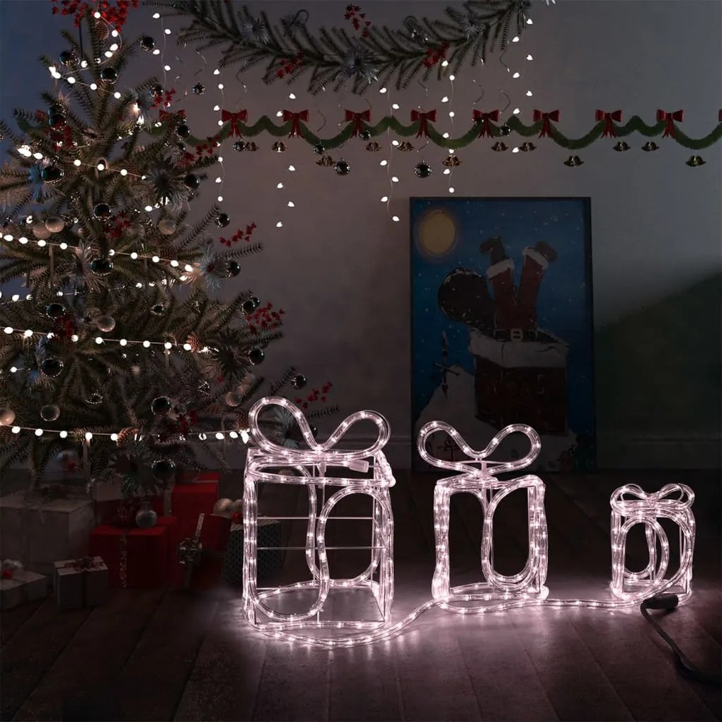 Caixas presente de Natal com 180 luzes LED interior/exterior