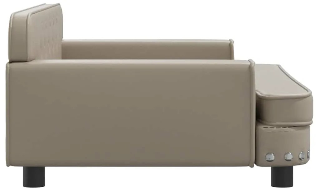 Cama para cães 90x53x30 cm couro artificial cappuccino