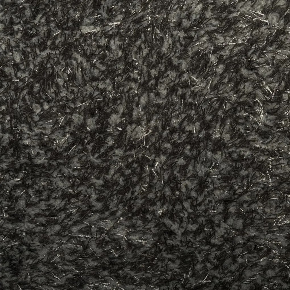 Tapete de pelo alto aspeto brilhante HUARTE 140x200cm antracite