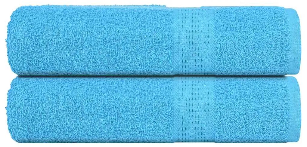 vidaXL Toalhas de banho 2 pcs 100x150 cm 360 gsm 100% algodão turquesa