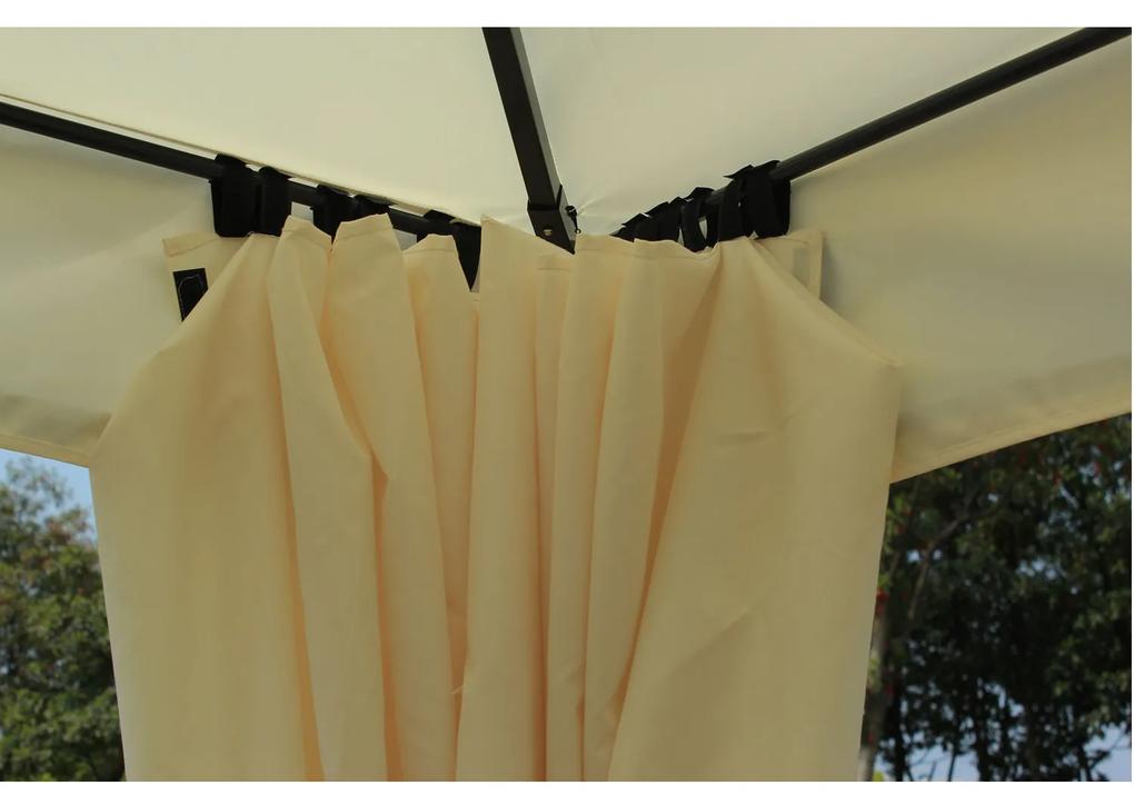 tenda branca 3x4m pavilhão gazebo de jardim com cortinas brancas aço e poliester