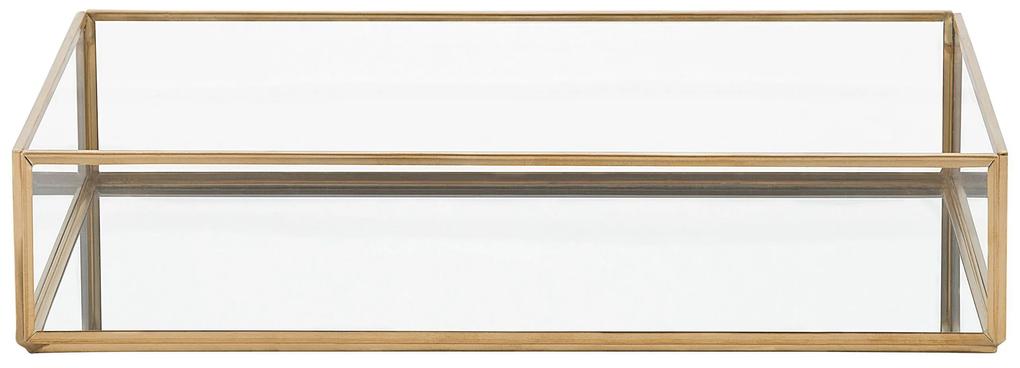Bandeja decorativa com efeito espelhado 30 x 20 cm dourado GRENOBLE Beliani