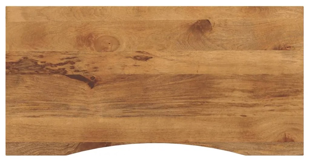 vidaXL Tampo de mesa com curva 140x50x2,5 cm mangueira áspera maciça