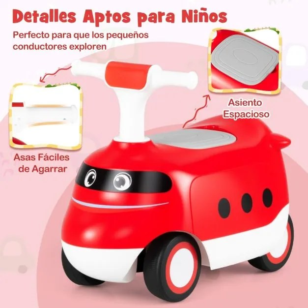 Andarilho para crianças pequenas 50 x 25,5 x 40 cm com buzina e arrumação Vermelho