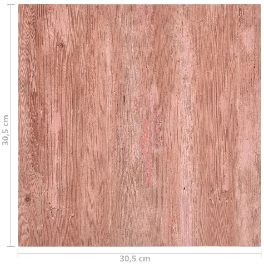 Tábuas de soalho autoadesivas 20 pcs 1,86 m² PVC vermelho