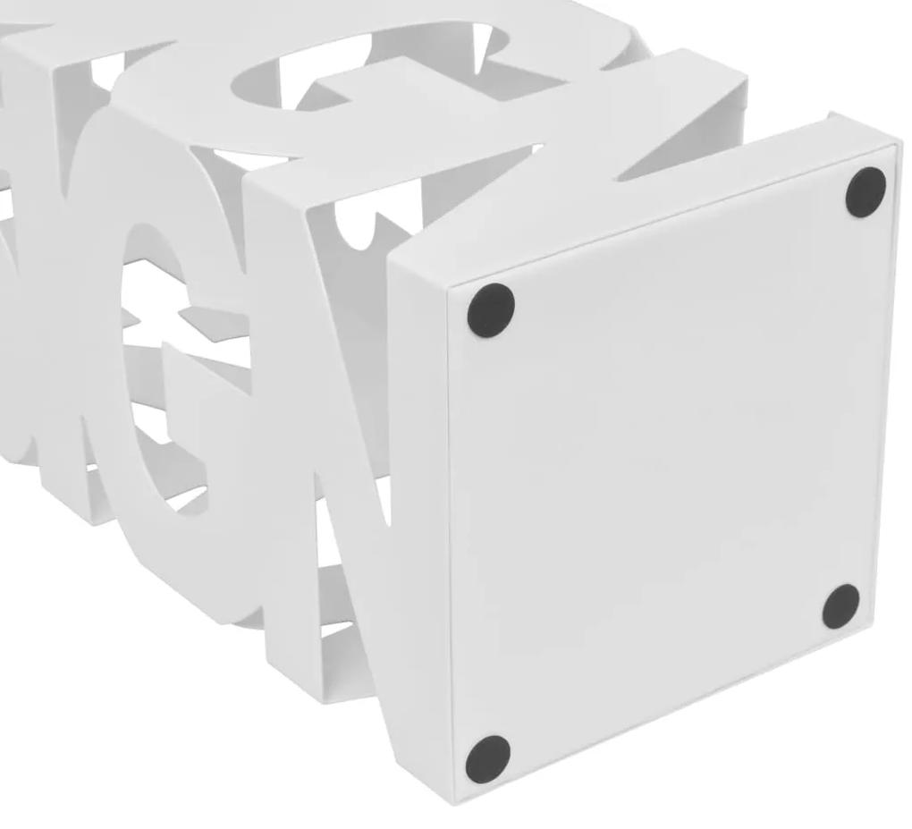 Suporte guarda-chuvas/de armazenamento quadrado branco aço 48,5 cm