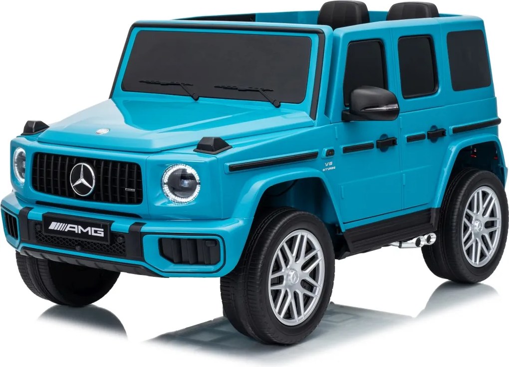 Carro elétrico para Crianças 3 a 7 anos*, 12V 4x4 Mercedes G63 AMG Rodas Espuma EVA, Controle remoto Azul