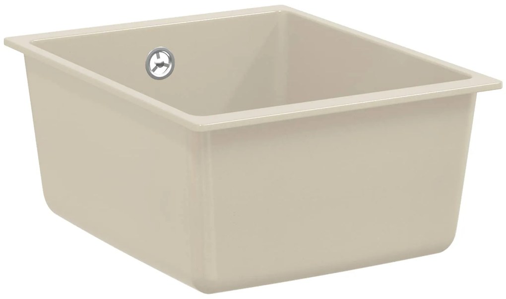 vidaXL Pia Bege 370 x 460 mm 80% Quartzo e 20% Resina