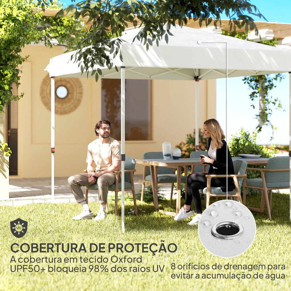 Tenda Dobrável Pop-Up Tenda 248x248x270 cm com 4 Paredes Laterais Anti