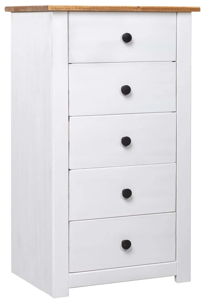 vidaXL Aparador 46x40x89 cm pinho Panama branco