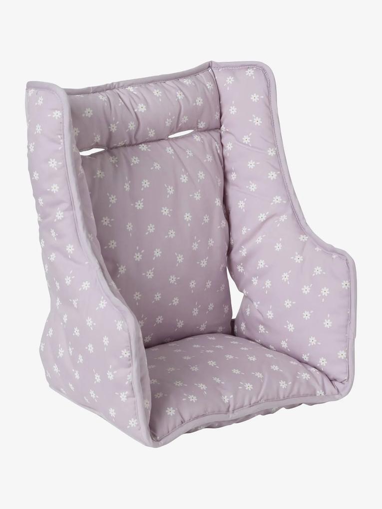 Oferta do IVA - Almofada para cadeira alta, da Vertbaudet violeta claro estampado