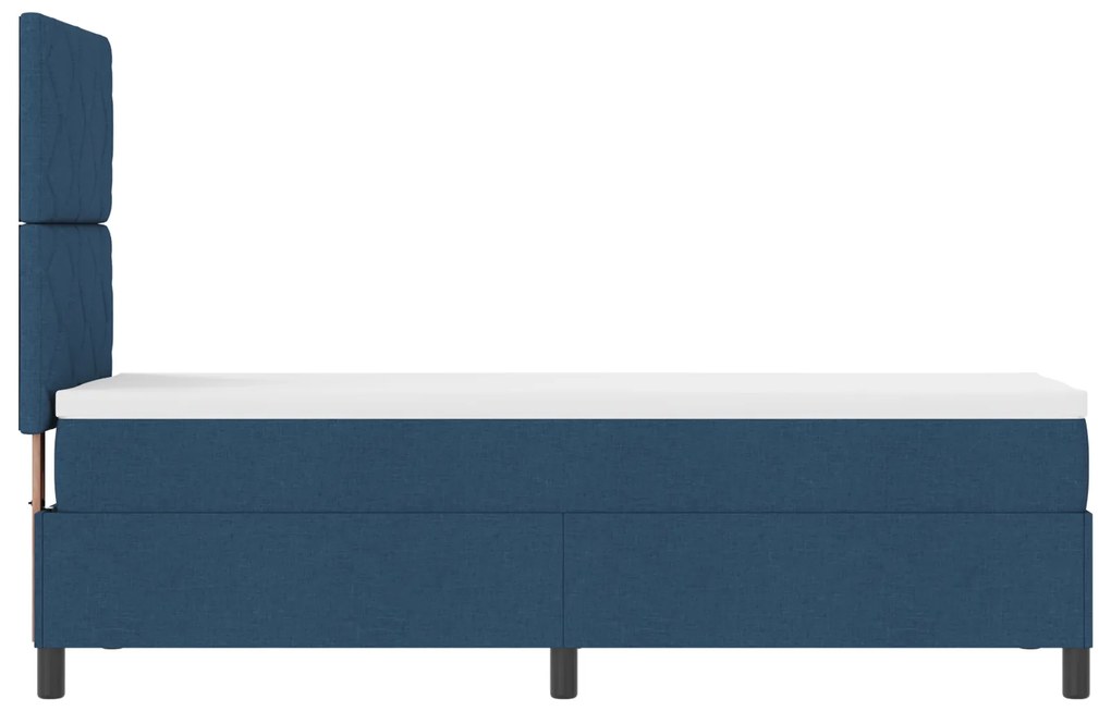 Cama Box Spring com Colchão Azul 80x200 cm Tecido