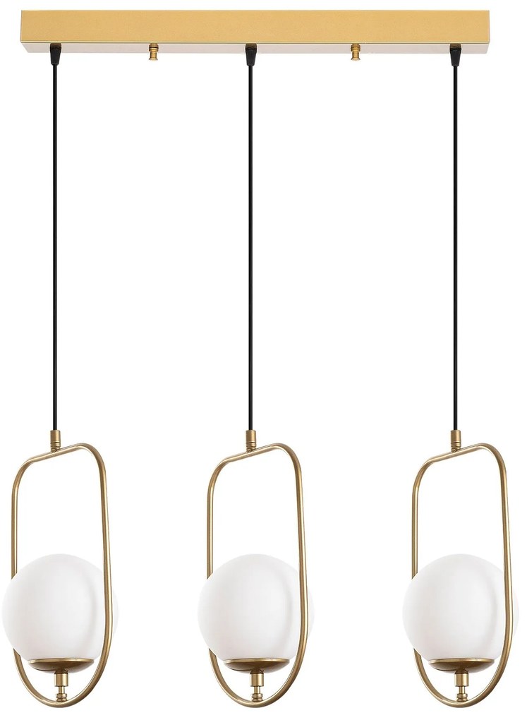Candeeiro Chandelier Skew – Dourado – 80 cm x 15 cm