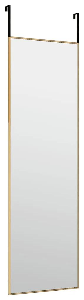 Espelho para porta 30x100 cm vidro e alumínio dourado