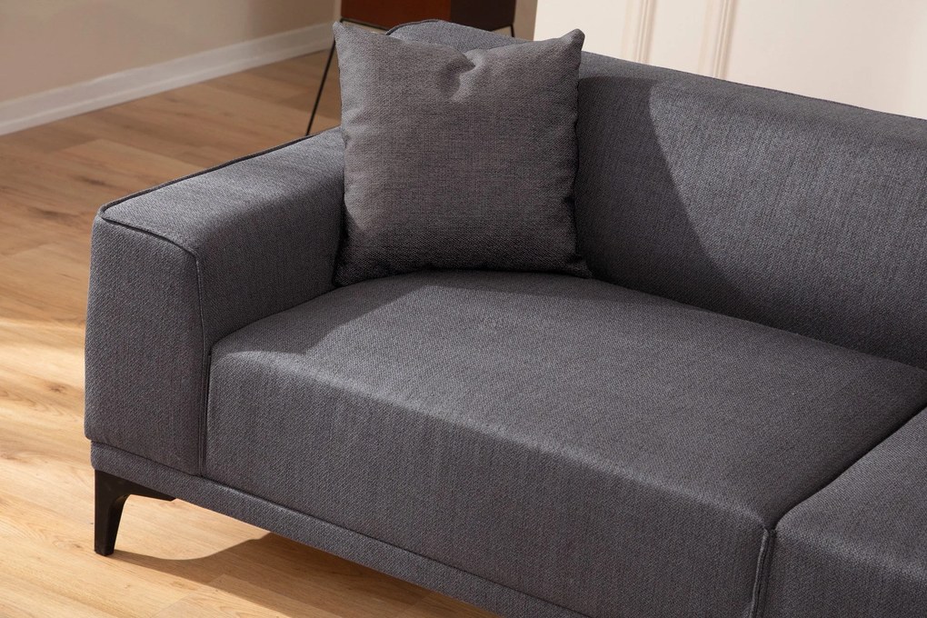 Sofá de 3 Lugares Petra – Antracite – 215x87x86 cm
