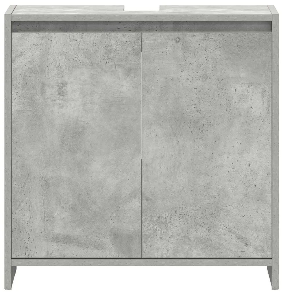 Armário casa de banho 60x33x61 cm contrapl. cinzento cimento