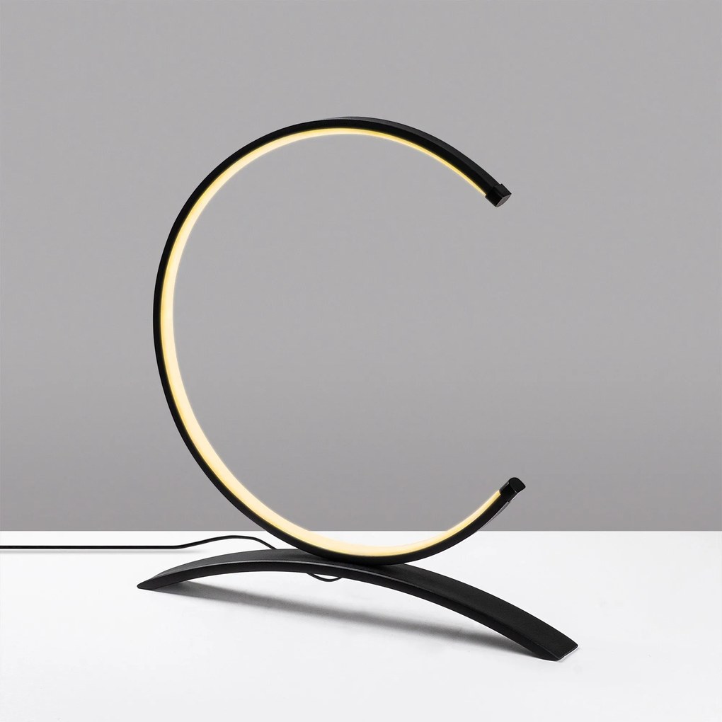 Candeeiro de Mesa Moon – Preto – 35 x 34 x 4 cm
