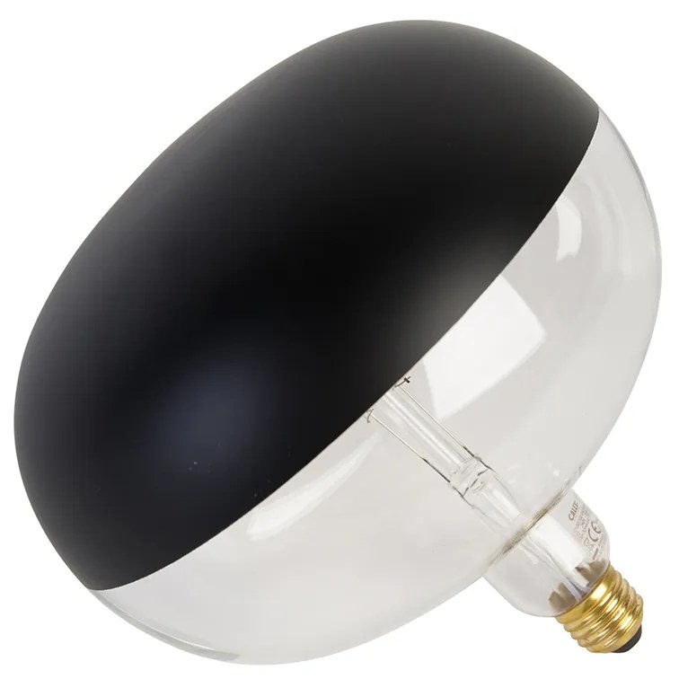 E27 cabeça de lâmpada LED regulável espelho preto 6W 360 lm 1800K