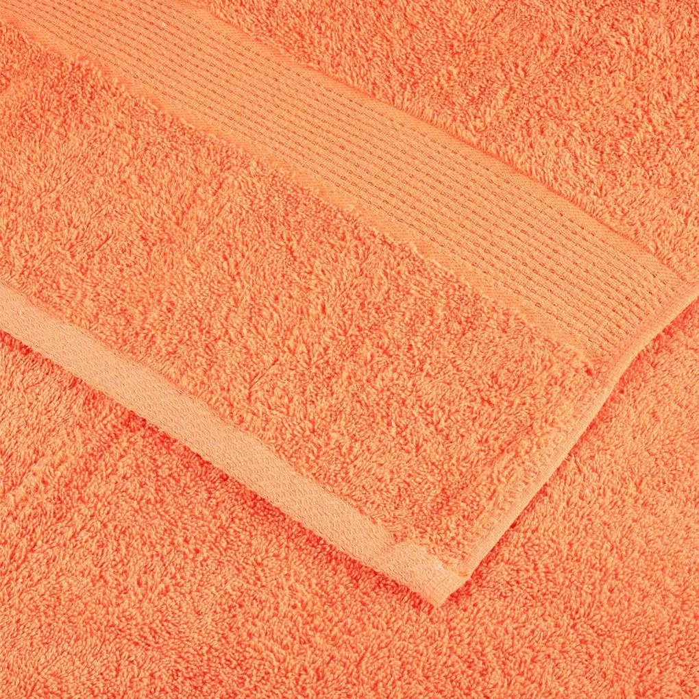 8pcs Conjunto toalhas banho premium SOLUND 600gsm laranja