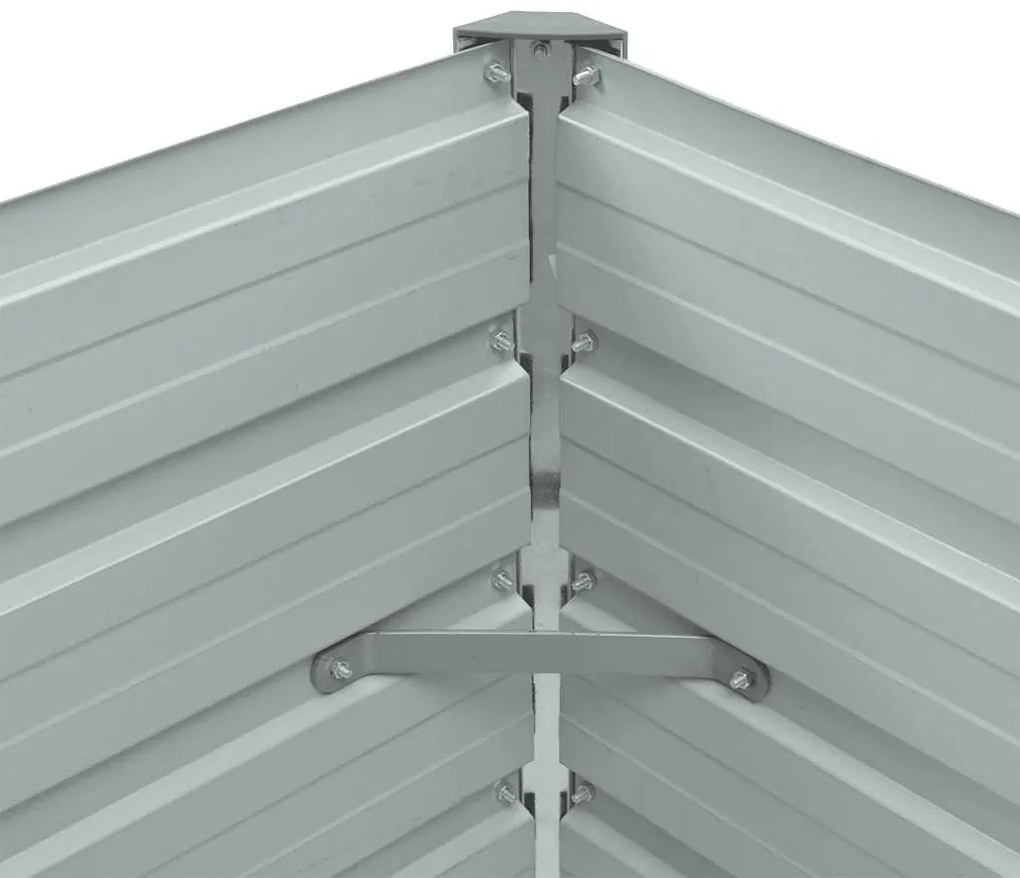 Canteiro elevado de jardim aço galvanizado 100x40x45 cm verde