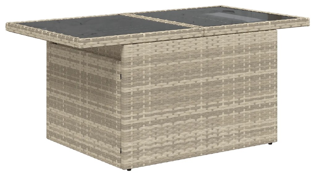 Conjunto de Sofá de Jardim de 7 Peças com Almofadas Cinzento-Claro Vim