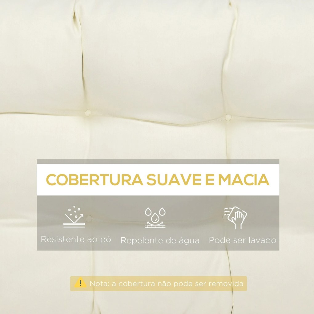 Almofada para Banco de 2 Lugares – Douce Crème – Creme – 110x48x8 cm