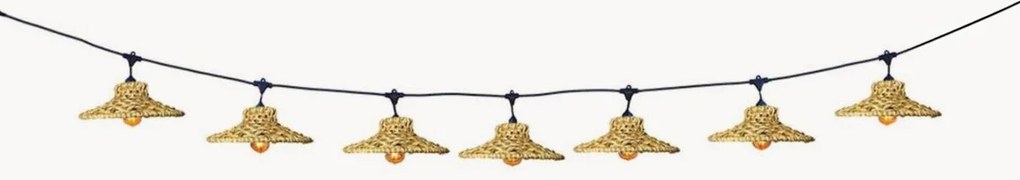 Candeeiro suspenso LED em vime para interior e exterior Filipa