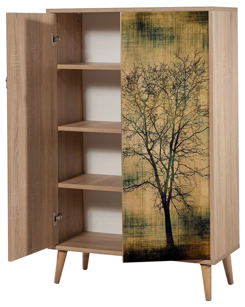 Armário Multiuso Multibox – Carvalho Sonoma – 80x127x36 cm