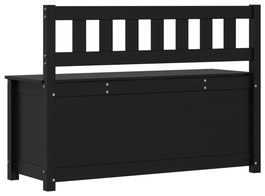 Banco 110x41x76,5 cm madeira de pinho maciça preto
